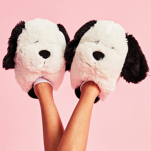 White dog online slippers